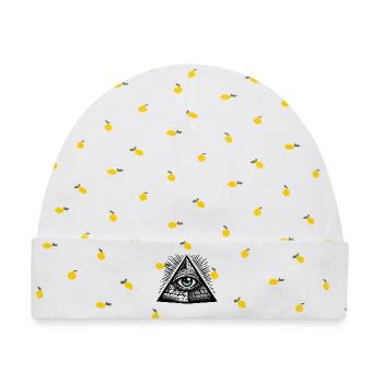 All sehendes Auge verschwörung illuminati geheim p - Baby Premium Organic Mütze - Weiß/Zitronengelb - Vorne
