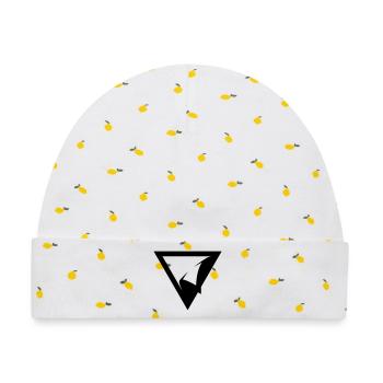 TRIANGLE PATCH - Baby Premium Organic Mütze - Weiß/Zitronengelb - Vorne
