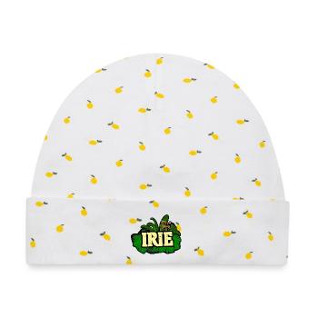 Reggae Irie - Baby Premium Organic Mütze - Weiß/Zitronengelb - Vorne
