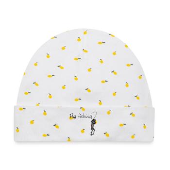 Fly fishing - Baby Premium Organic Mütze - Weiß/Zitronengelb - Vorne