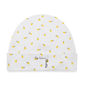 Fly fishing - Baby Premium Organic Mütze - Weiß/Zitronengelb - Vorne