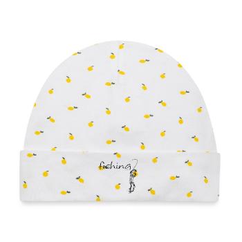 Fly fishing - Baby Premium Organic Mütze - Weiß/Zitronengelb - Vorne