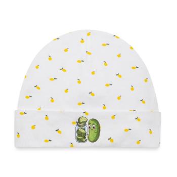 Lustige Geschenkidee für Frau, die gerne kocht - Baby Premium Organic Mütze - Weiß/Zitronengelb - Vorne