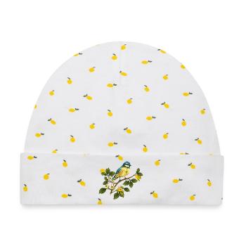 Bunter Vogel - Baby Premium Organic Mütze - Weiß/Zitronengelb - Vorne