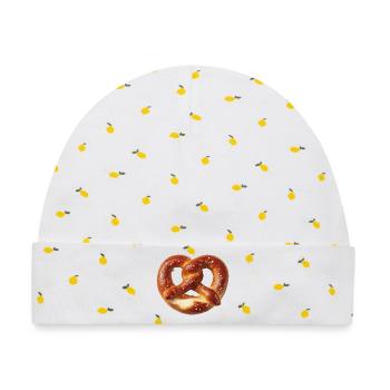 Brezel - Baby Premium Organic Mütze - Weiß/Zitronengelb - Vorne