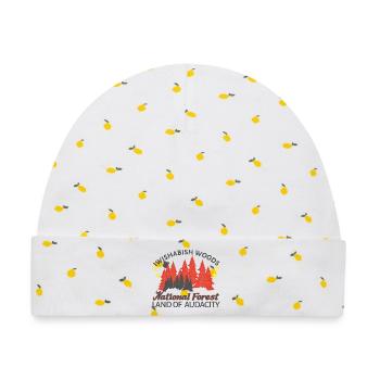 iwishabish woods vintage look - Baby Premium Organic Mütze - Weiß/Zitronengelb - Vorne