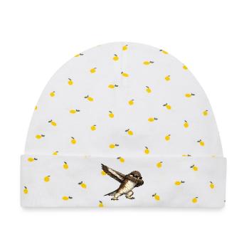 Dabbing Bussard - Baby Premium Organic Mütze - Weiß/Zitronengelb - Vorne