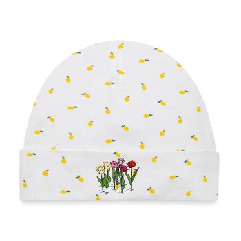 Tulpen im Frühling - Baby Premium Organic Mütze - Weiß/Zitronengelb - Vorne