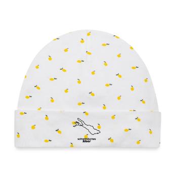 Schwäbisches Meer Bodensee T-Shirt Geschenk - Baby Premium Organic Mütze - Weiß/Zitronengelb - Vorne
