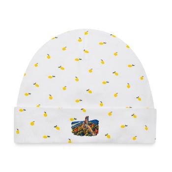 Drachenfels Expressionistisch - Baby Premium Organic Mütze - Weiß/Zitronengelb - Vorne
