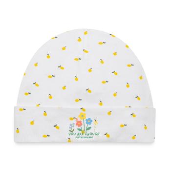 You are enough - Just as you are - Baby Premium Organic Mütze - Weiß/Zitronengelb - Vorne