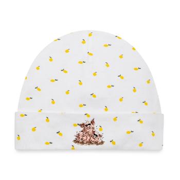 Schweine Sonnenbrille Matsch Schwein Tierhumor - Baby Premium Organic Mütze - Weiß/Zitronengelb - Vorne