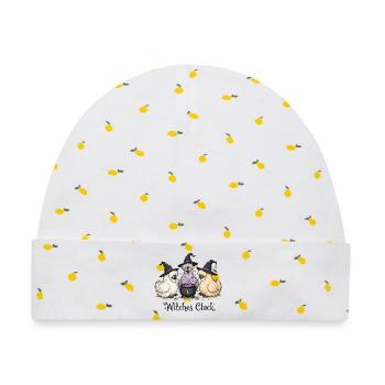 Seidenhühner Hexen Witches - Cluck Halloween - Baby Premium Organic Mütze - Weiß/Zitronengelb - Vorne