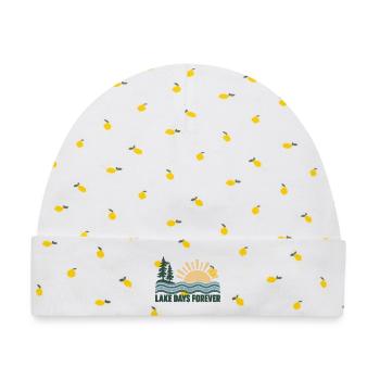 Lake Days Forever - Baby Premium Organic Mütze - Weiß/Zitronengelb - Vorne