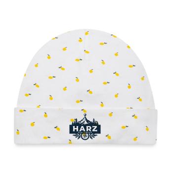 Harz Explorers Outdoor - Baby Premium Organic Mütze - Weiß/Zitronengelb - Vorne