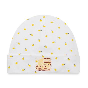 American Flag Bigfoot Yeti Boop The Snoot Cat Humo - Baby Premium Organic Mütze - Weiß/Zitronengelb - Vorne