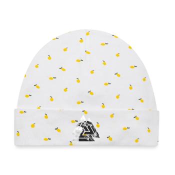 Valknut, Symbol von Odin - Mit schwarzem Raben - Baby Premium Organic Mütze - Weiß/Zitronengelb - Vorne