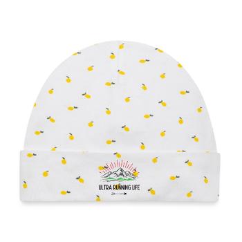 Ultra-Laufleben - Baby Premium Organic Mütze - Weiß/Zitronengelb - Vorne