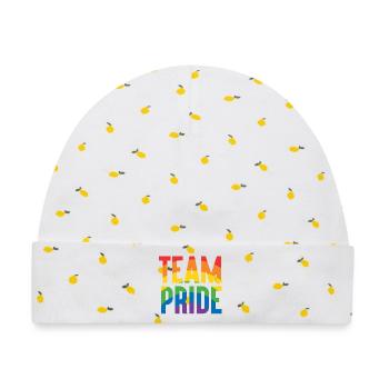 Pride Month LGBT - Team Pride - Baby Premium Organic Mütze - Weiß/Zitronengelb - Vorne