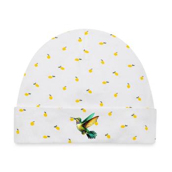 Kolibri - Baby Premium Organic Mütze - Weiß/Zitronengelb - Vorne