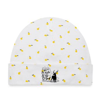 As the deer pants for water - Baby Premium Organic Mütze - Weiß/Zitronengelb - Vorne