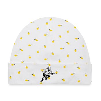 Eishockey Artwork - Baby Premium Organic Mütze - Weiß/Zitronengelb - Vorne