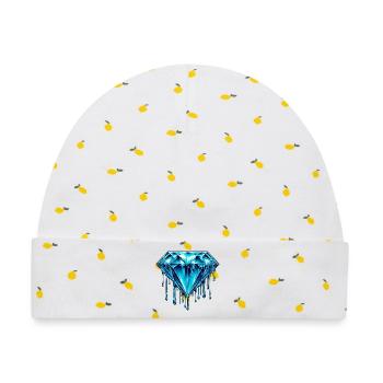 Diamant - Baby Premium Organic Mütze - Weiß/Zitronengelb - Vorne