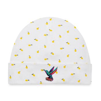 Kolibri - Baby Premium Organic Mütze - Weiß/Zitronengelb - Vorne