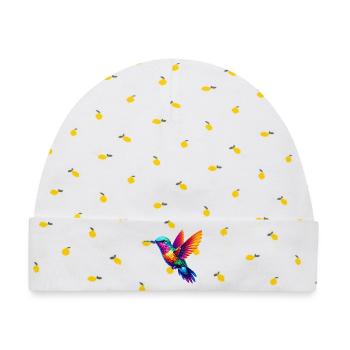 Kolibri - Baby Premium Organic Mütze - Weiß/Zitronengelb - Vorne