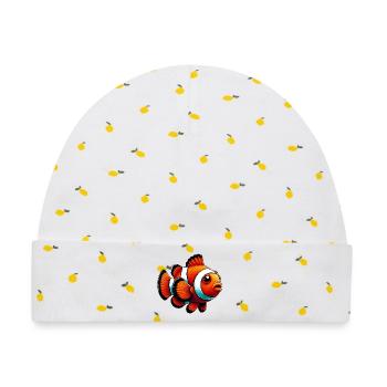Clownfisch - Baby Premium Organic Mütze - Weiß/Zitronengelb - Vorne