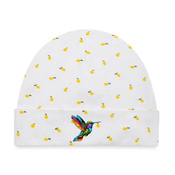 Kolibri - Baby Premium Organic Mütze - Weiß/Zitronengelb - Vorne