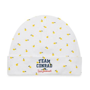 Team Conrad vs Team Jeremiah Shirt | The Summer I  - Baby Premium Organic Mütze - Weiß/Zitronengelb - Vorne