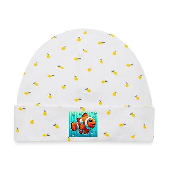 Clownfisch - Baby Premium Organic Mütze - Weiß/Zitronengelb - Vorne