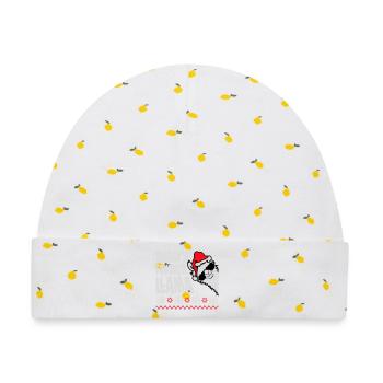 Santa's Favorite Llama Cool Sonnenbrille Seitlich - Baby Premium Organic Mütze - Weiß/Zitronengelb - Vorne
