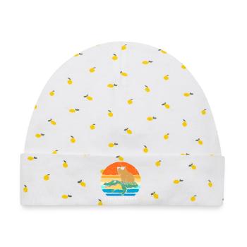 Happy birthday - Baby Premium Organic Mütze - Weiß/Zitronengelb - Vorne