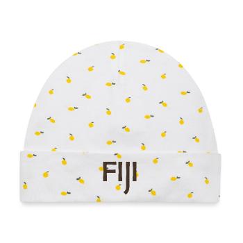 Fiji - Fidschi - Inseln - Pazifik - Südsee - Baby Premium Organic Mütze - Weiß/Zitronengelb - Vorne