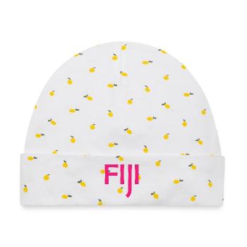 Fiji - Fidschi - Inseln - Pazifik - Südsee - Baby Premium Organic Mütze - Weiß/Zitronengelb - Vorne