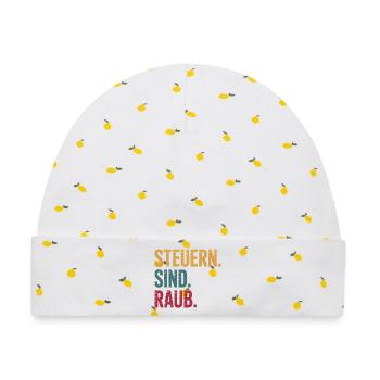Steuern sind Raub - Funny Steuer Meme - Baby Premium Organic Mütze - Weiß/Zitronengelb - Vorne