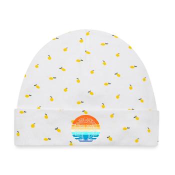 Inka Maya kalender aztec - Baby Premium Organic Mütze - Weiß/Zitronengelb - Vorne