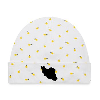 Iran Silhouette - Baby Premium Organic Mütze - Weiß/Zitronengelb - Vorne