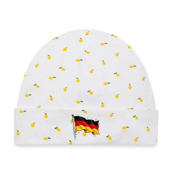 Deutsche Flagge  - Baby Premium Organic Mütze - Weiß/Zitronengelb - Vorne