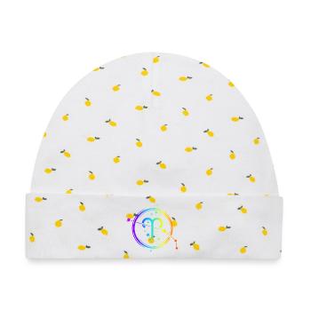 Widder-Horoskop, Tierkreiszeichen und Astrologie - Baby Premium Organic Mütze - Weiß/Zitronengelb - Vorne