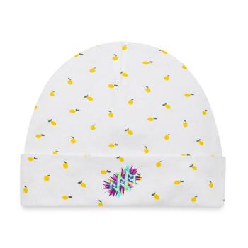 Neon Zickzack Graffiti - Baby Premium Organic Mütze - Weiß/Zitronengelb - Vorne