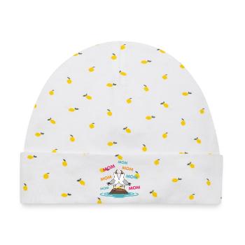 Mama Möwe Lustige Mama Möwen Muttertagshumor - Baby Premium Organic Mütze - Weiß/Zitronengelb - Vorne