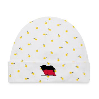 Nijmegen Custom Flag - Baby Premium Organic Mütze - Weiß/Zitronengelb - Vorne
