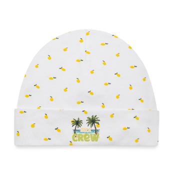 Ibiza Crew - Baby Premium Organic Mütze - Weiß/Zitronengelb - Vorne