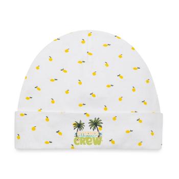 Mykonos Crew - Baby Premium Organic Mütze - Weiß/Zitronengelb - Vorne