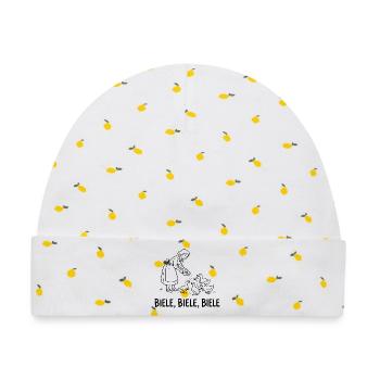 Biele Biele Biele Entenfütterung Mit Oma Und Enten - Baby Premium Organic Mütze - Weiß/Zitronengelb - Vorne