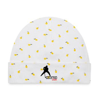 Hockey Team - Baby Premium Organic Mütze - Weiß/Zitronengelb - Vorne