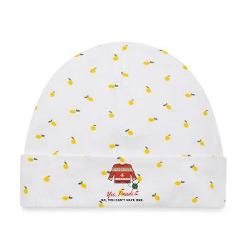 Ja, ich habe ihn zum nordischen Pullover gemacht - Baby Premium Organic Mütze - Weiß/Zitronengelb - Vorne